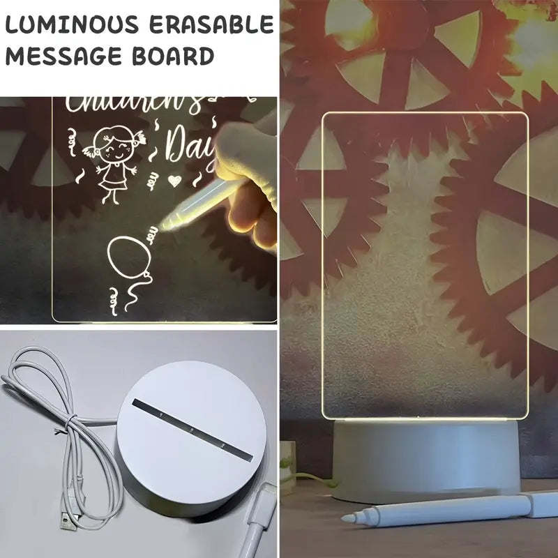 3D- Globe Light Board / Night Light - with Erase Pen!