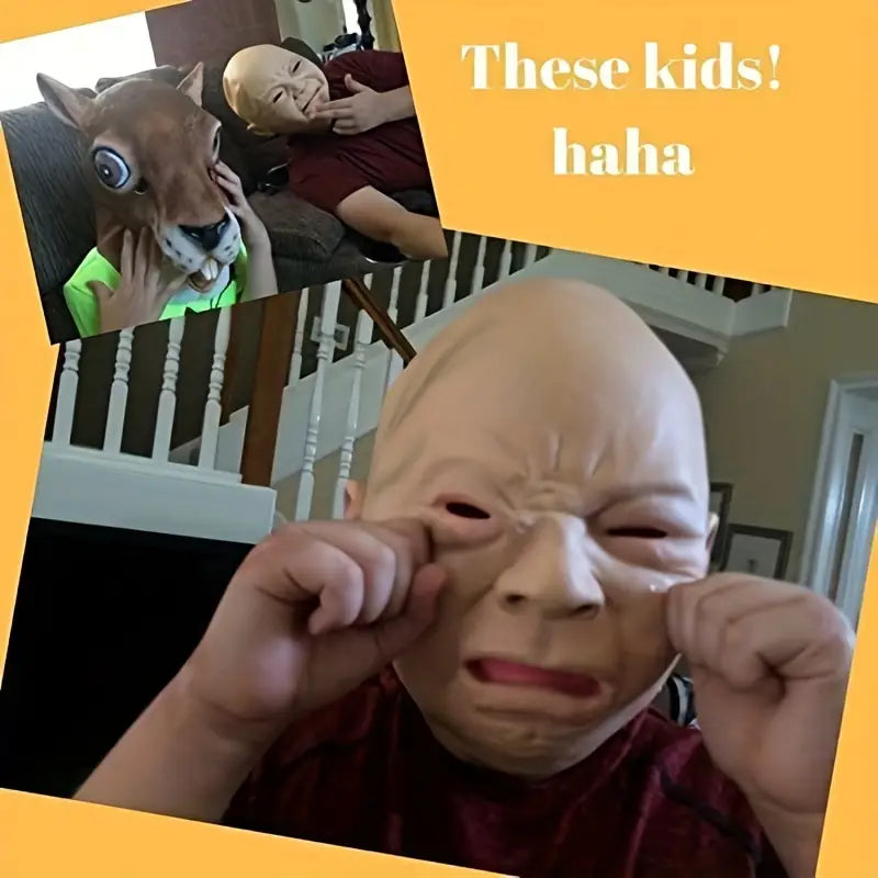 Halloween Crying  Baby Mask