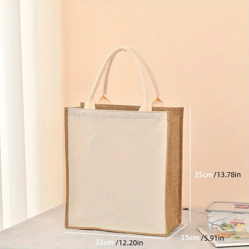 Custom Personalized Vintage Burlap Bag 9" x 6" 9 "