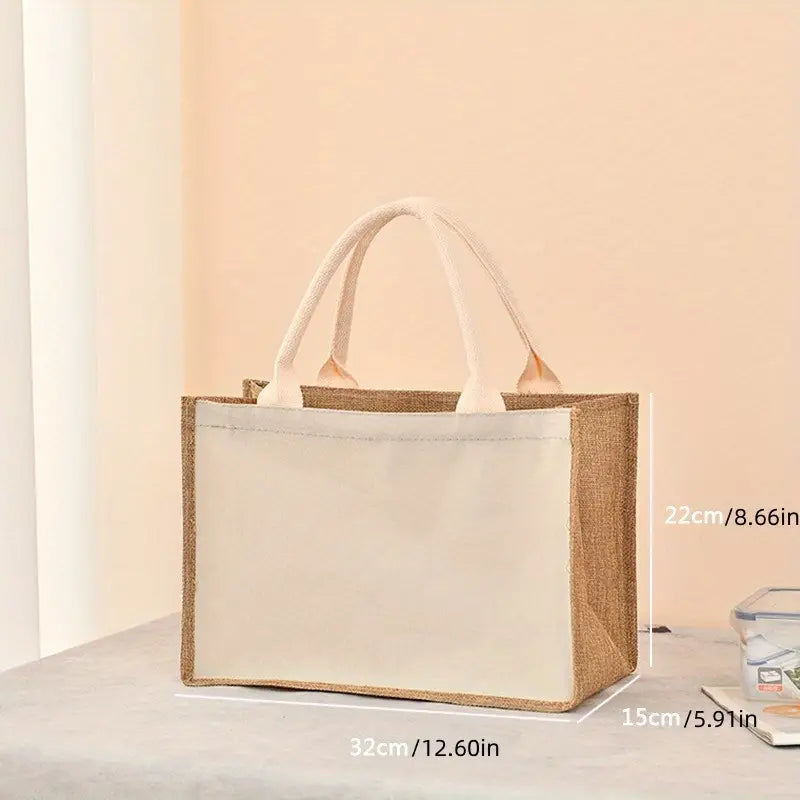 Custom Personalized Vintage Burlap Bag 9" x 6" 9 "