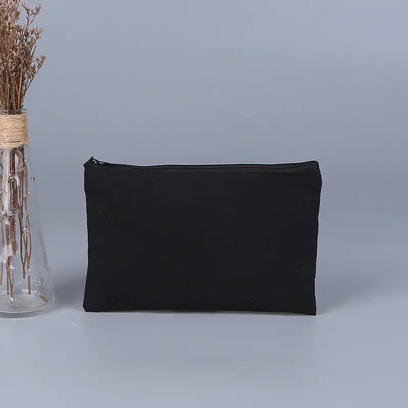 Black Canvas Make Up Bag - Can Be Personalized