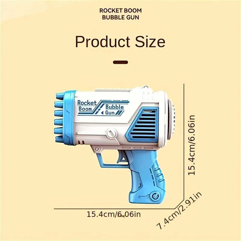 32-Hole Blue Rocket Cartridge Bubble Machine