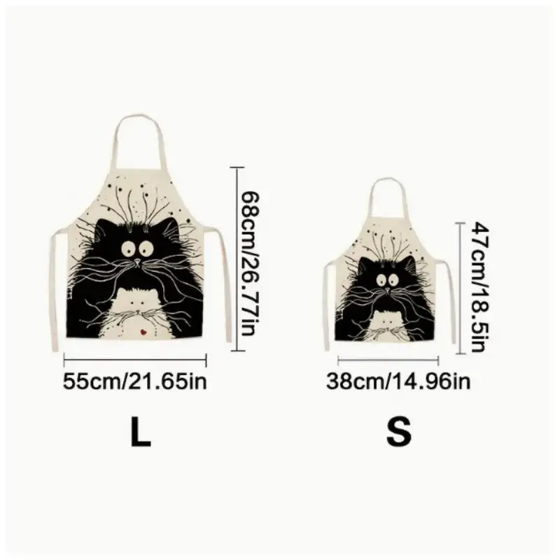 Cat-Print Apron - CAN BE PERSONALIZED