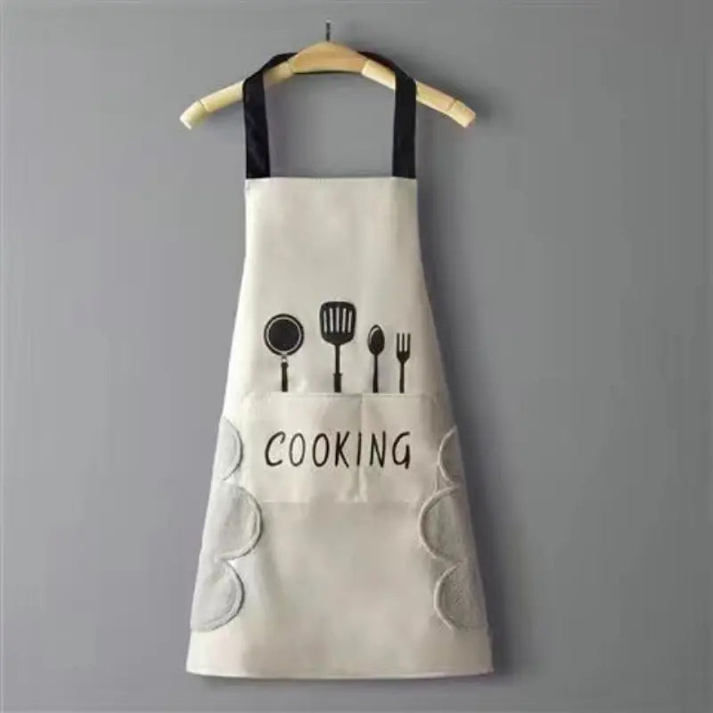 Retro Cooking Apron with Wide Pockets - Can Be Customized.