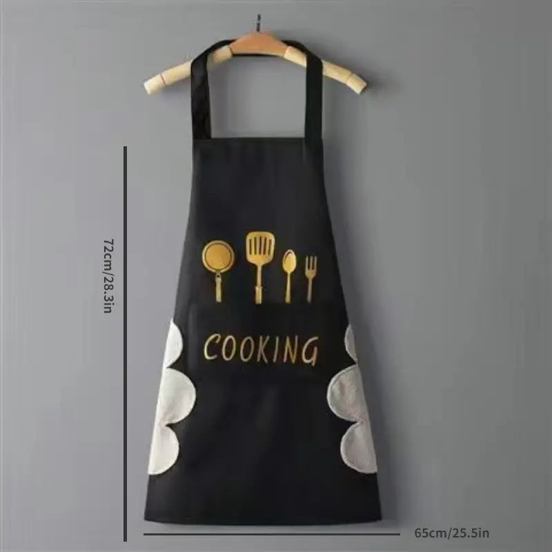 Retro Cooking Apron with Wide Pockets - Can Be Customized.