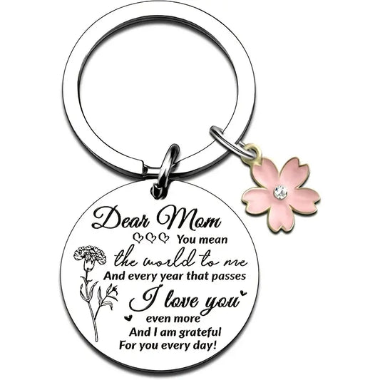 Dear Mom You Mean The World To Me - Keychain