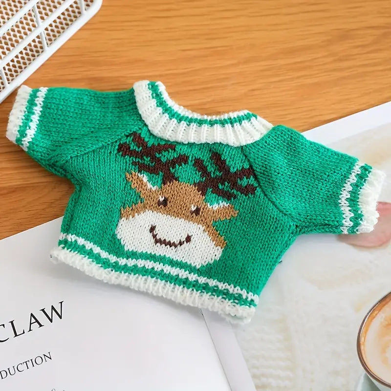 Doll - Bear Sweater - Green Fawn