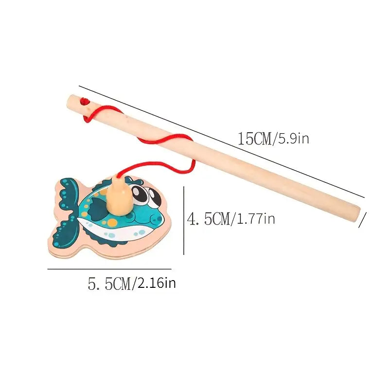 Child  Fishing Pole and 14 Magnetic Fish