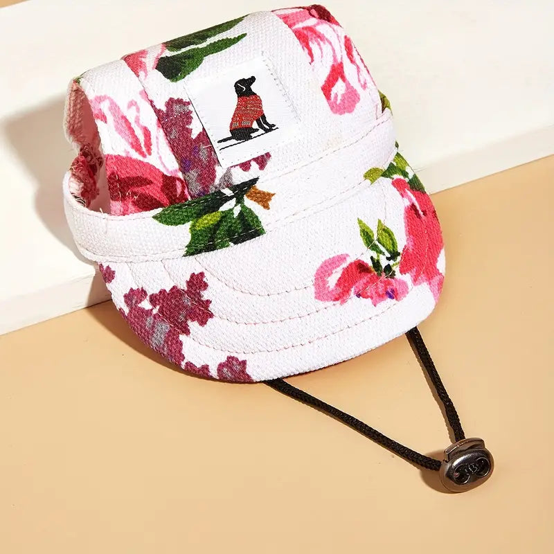 Adorable Floral Pet Cap for Dogs or Cats