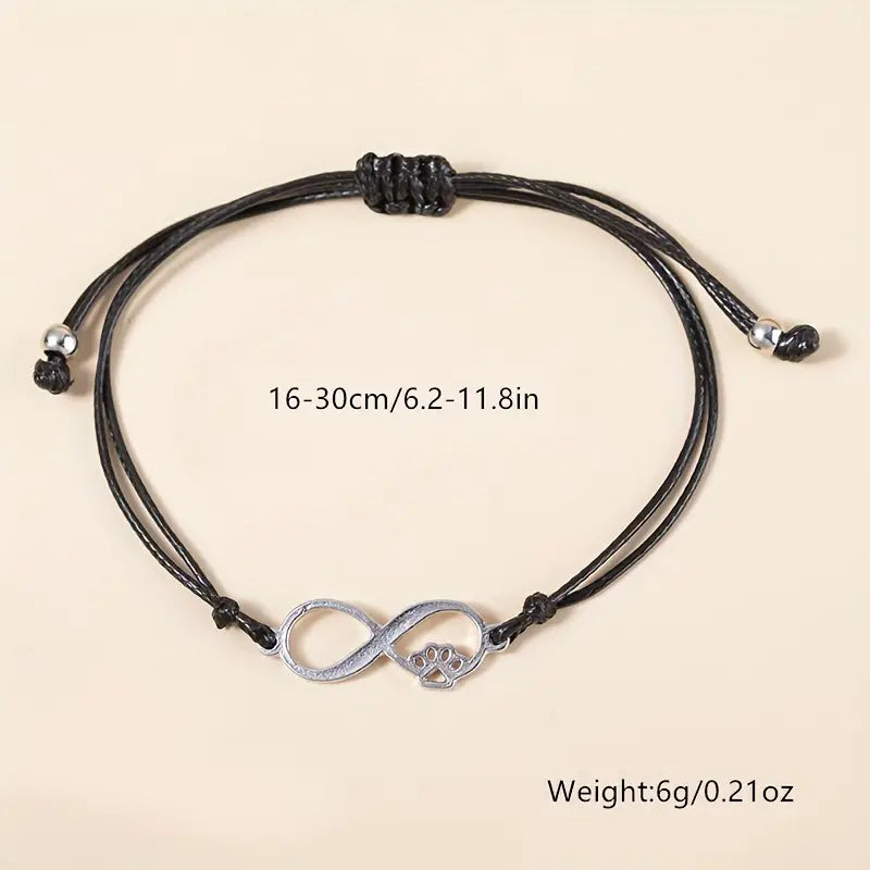 Bracelet - Infinite & Dog Paw - 1 pc