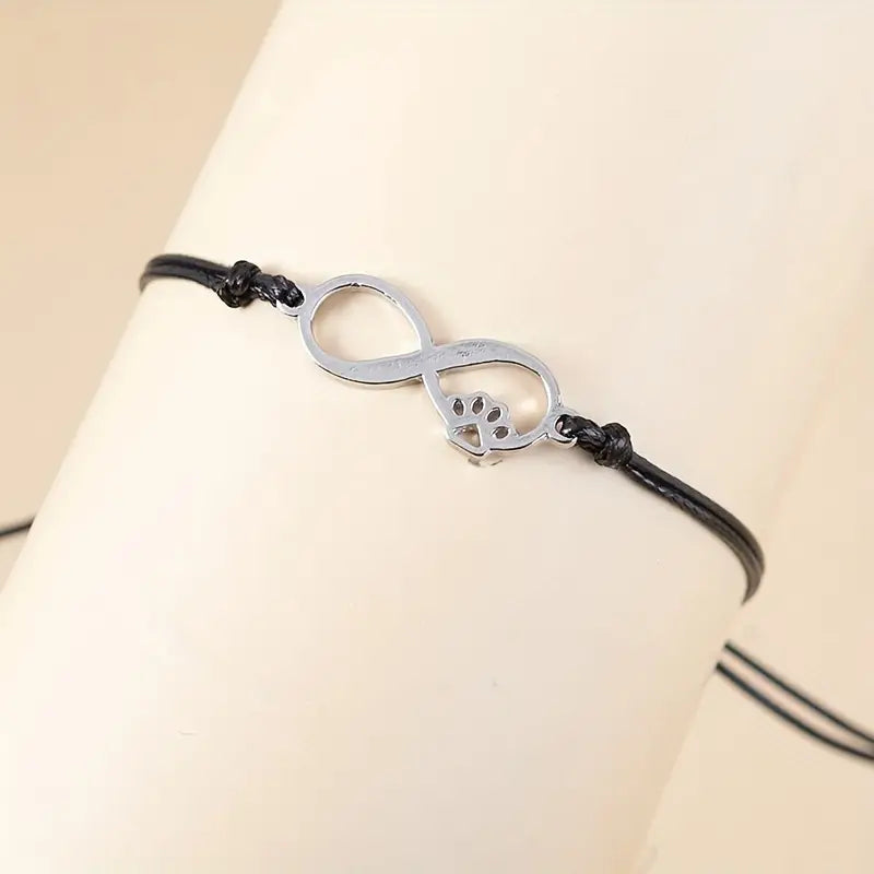 Bracelet - Infinite & Dog Paw - 1 pc