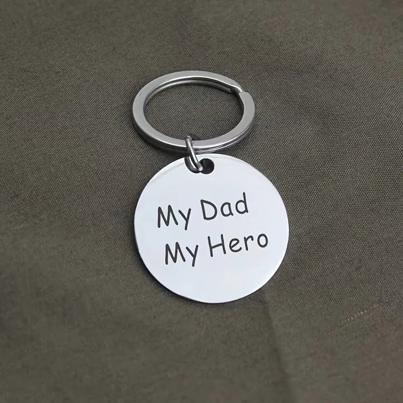 Keychain My Dad - My Hero - Stainless Steel