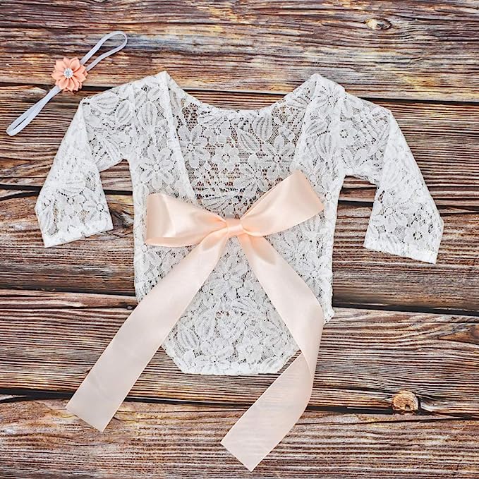Newborn Baby Lace Romper - Perfect for Phot Prop