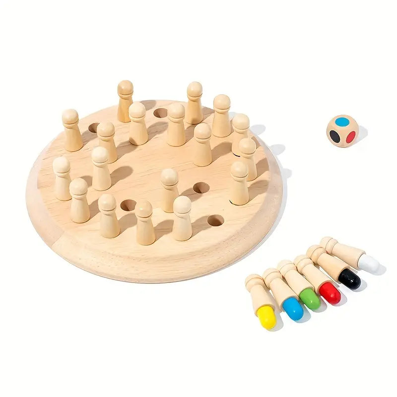 Wooden Memory Chess Game