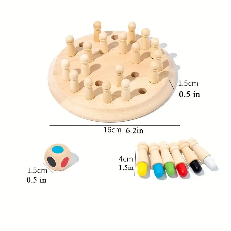 Wooden Memory Chess Game