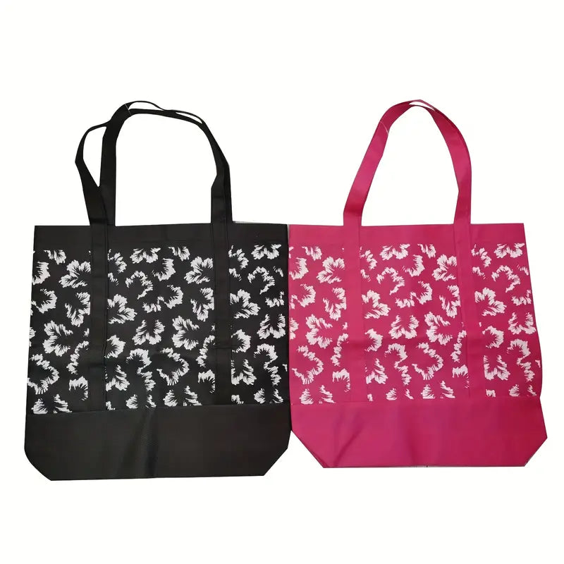 Large Capacity Non-Woven Bag  With Printed Flowers