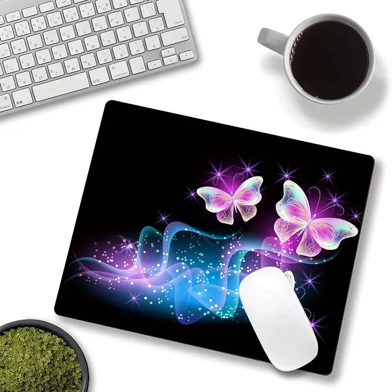 9.5 x 7.9  Rectangle Mousepad Flowers, Pink Butterflies or Inspirational "You Got This"