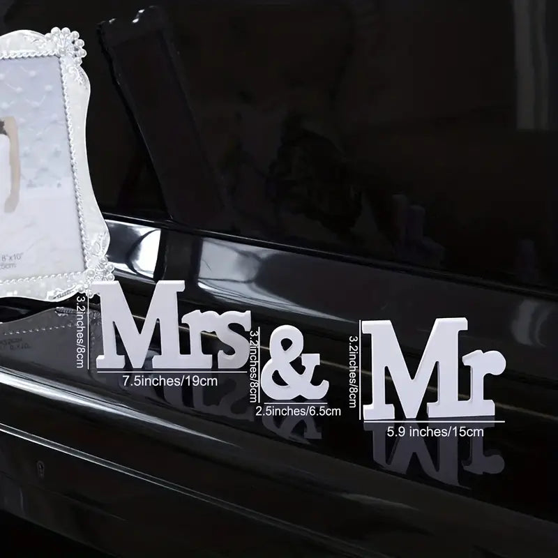 Mr. and Mrs. Wooden Deco for Home or Wedding Reception
