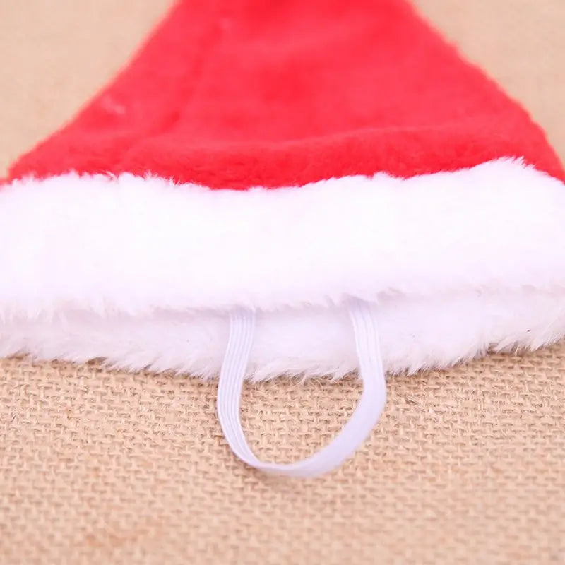 Santa Pet Hat with Under Chin Elastic Strap for Dogs and Cats