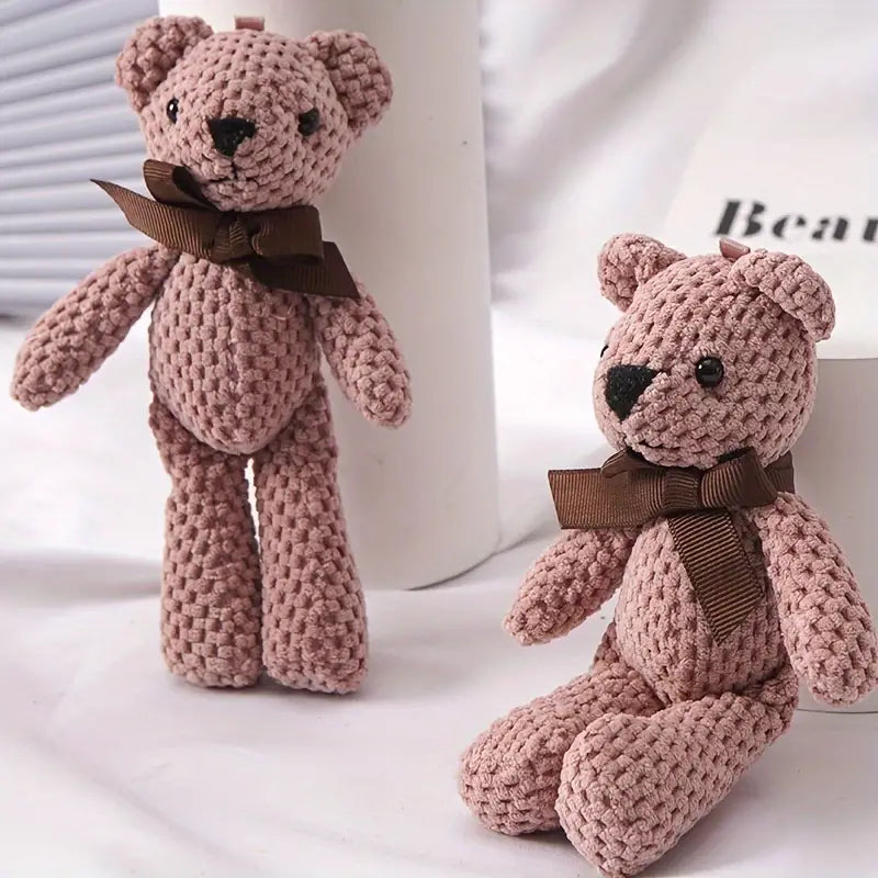 Cuddly Stuffed Bear with Bow