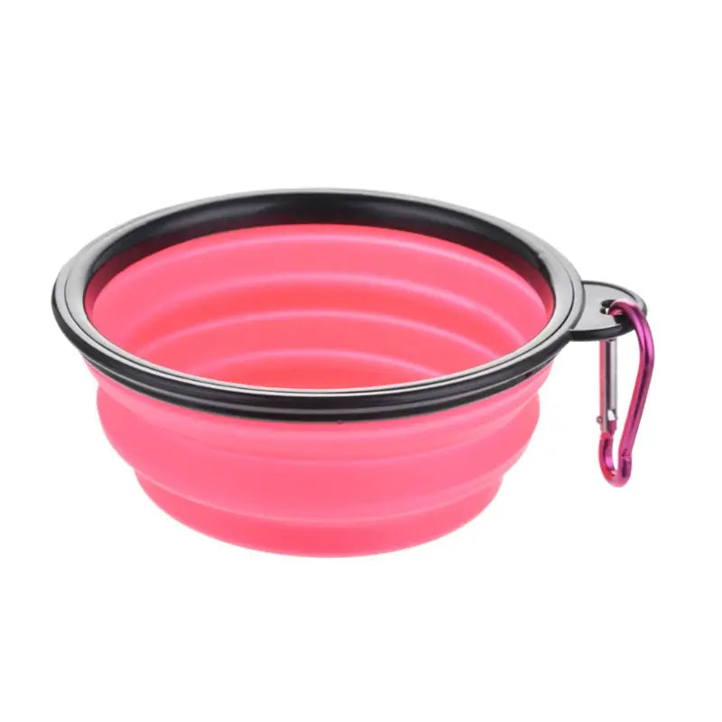 Pet Bowl, Portable Food/ Water Bowl, Folding with Clasp Hook