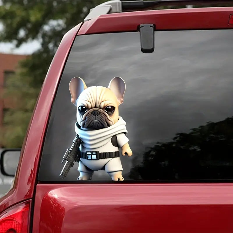 Puppy Car Decal - Size: 8.66" x 5.90"