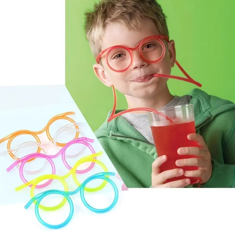 Funny Drinking Straw Glasses for Children, Adults, Toys, Parties