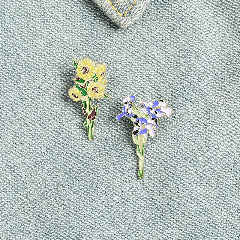 Van Gogh Vintage Flower Brooch